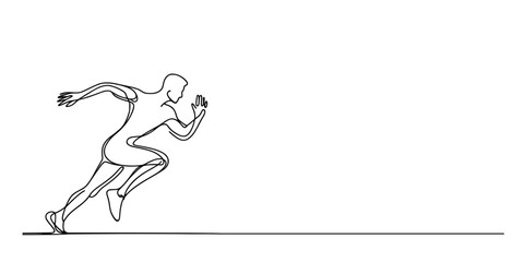 vector illustration of a male athlete in action running and jumping during a fitness exercise or sports competition