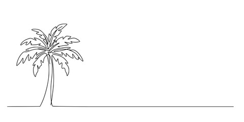 Vector illustration of a natural tropical palm tree on a white background featuring green summer foliage and leaf design elements for a floral decoration pattern