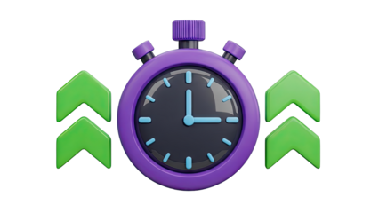 Stopwatch with Upward Arrows