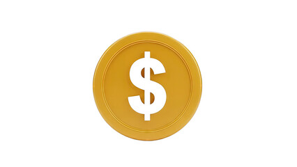 Obraz premium Gold Coin with Dollar Symbol