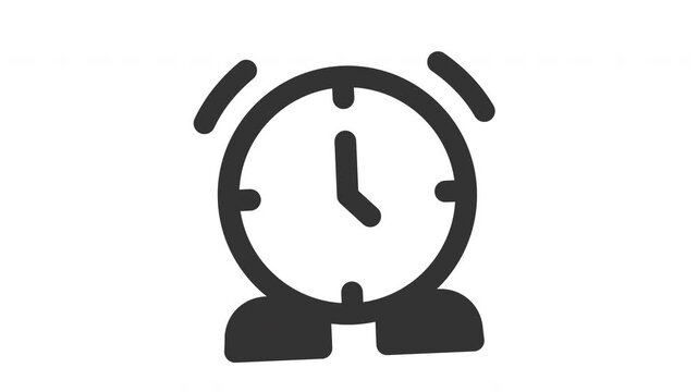 Animated alarm clock icon