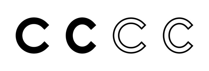 Fototapeta premium Copyright icon vector illustration. copyright sign and symbol