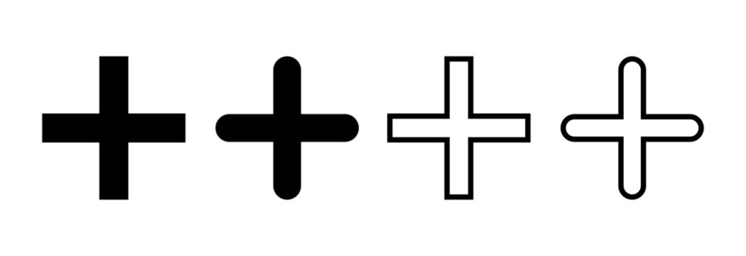 Plus Icon vector illustration. Add plus sign and symbol
