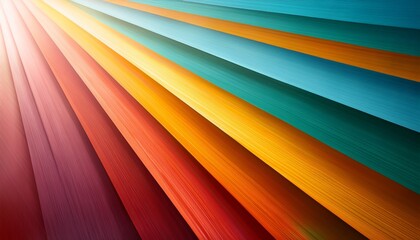 Colorful Abstract Wall Design With Sunbeam Effect