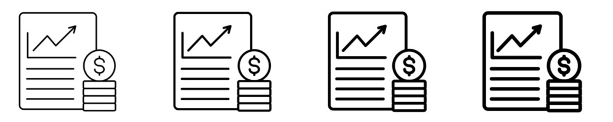 Financial Reporting  Icon Set Different Style Collection