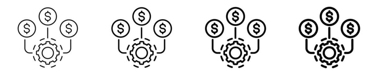 Cash Flow Optimization  Icon Set Different Style Collection