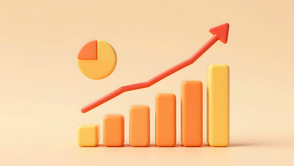 Rising Trend Chart with Growth Metrics