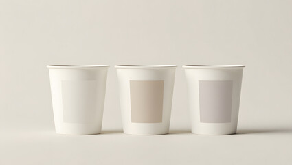 Three Coffee Cups in Row