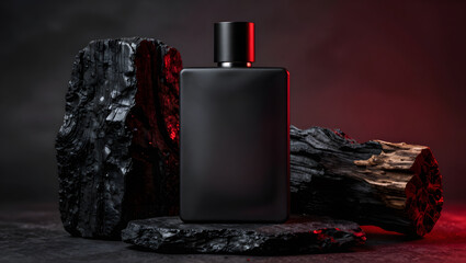 Luxury Fragrance Bottle with Coal