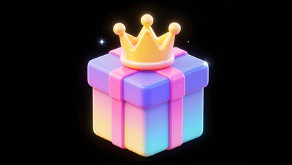 Colorful Crowned Gift Box