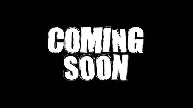 Dynamic 'Coming Soon' animation. Ideal for product launches, events, and promotions. Vector, high-resolution design.