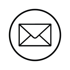 Simple Envelope Mail Icon. Message Symbol Silhouette