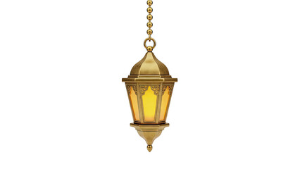 Ornate Golden Lantern Hanging with Chain