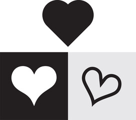 Heart Icon. Love Symbol Silhouette. Romantic Shape Logo