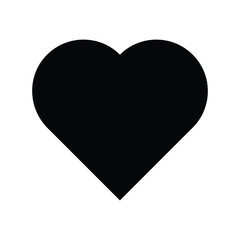 Heart Icon. Love Symbol Silhouette. Romantic Shape Logo