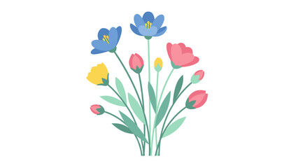 Stylized Floral Bouquet Illustration