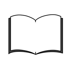 学校プリント素材｜シンプルな開いた本