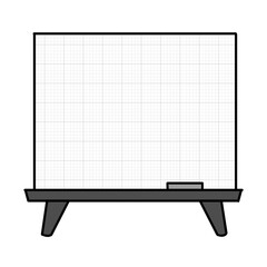 学校プリント素材｜方眼入り黒板のイラスト