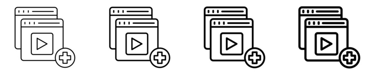 Slideshow  Icon Set Different Style Collection