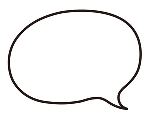 ふわふわなふきだしのイラスト	