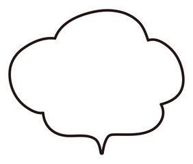 ふわふわなふきだしのイラスト	