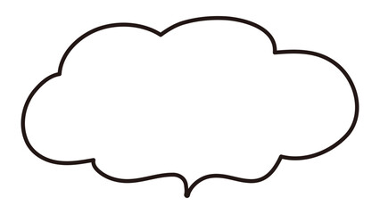 ふわふわなふきだしのイラスト	