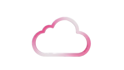 Pink Cloud Outline