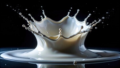 Dramatic Milk Splash - A High-Speed Capture of Liquid Artistry.