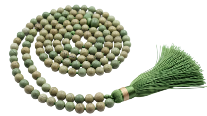 Ramadan tasbih prayer beads isolated on transparent background for muslim worship