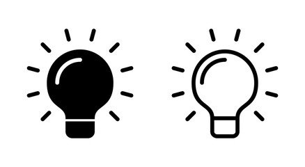 Lamp icon symbol for apps and websites. Light bulb sign and symbol. idea symbol. © zeline studio