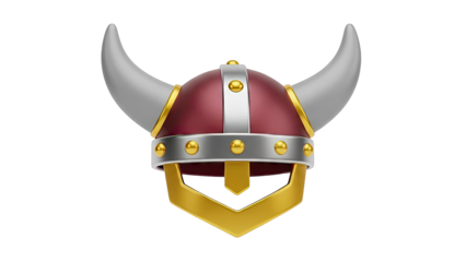 Stylized Viking Helmet with Horns