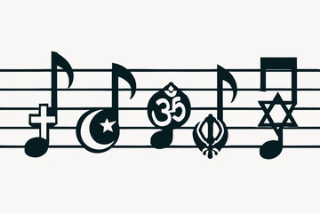 Interfaith Music Notes Creating Harmony Song