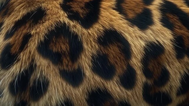 The fur of a wild animal, characterized by its distinct spotted pattern.