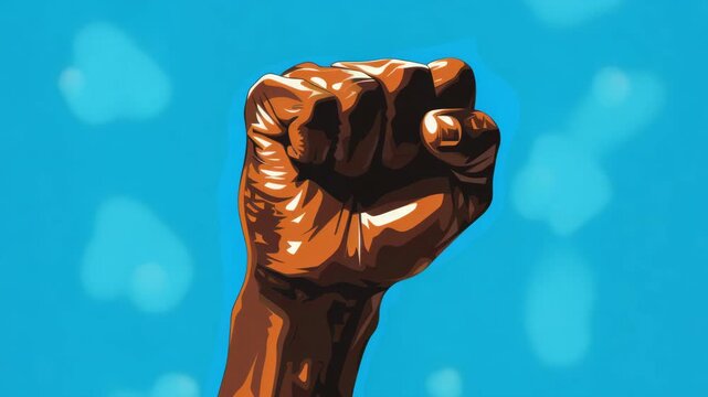 A symbolic representation of standing united against oppression and advocating for social change.