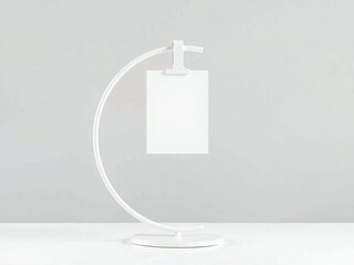 Naklejka premium Minimalist white table lamp