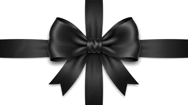 Elegant black bow a somber adornment