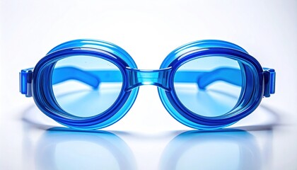 Blue Swimming Goggles - Clear Vision for Aquatic Adventures and Training.