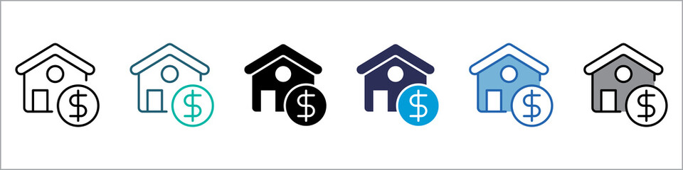 Deposit Single Icon Multistyle Illustration
