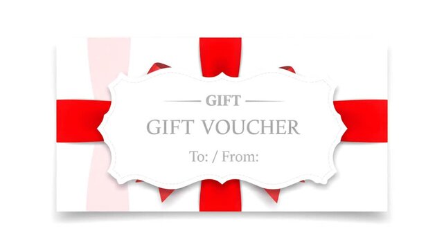 Gift box wrapped with red ribbon