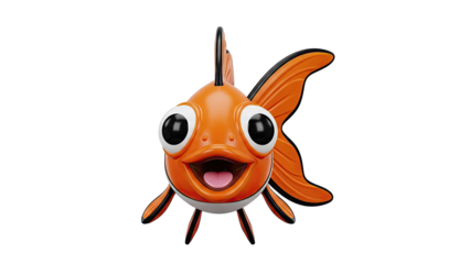 Happy Cartoon Goldfish