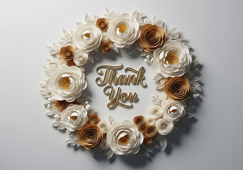 Paper Quilling Style of Golden Gratitude Bloom
