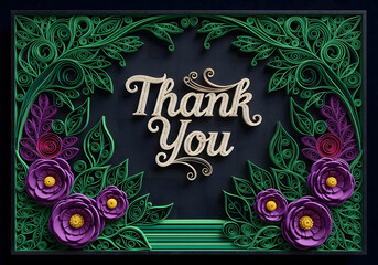 Paper Quilling Style of Royal Garden Gratitude
