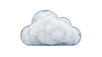 Cloud Icon with Blue Outline