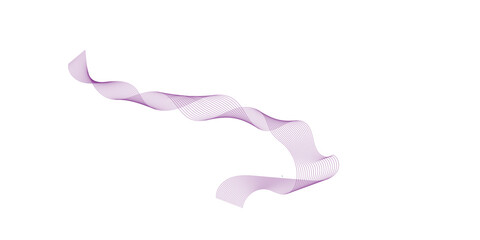 An artistic illustration of a pink ribbon with flowing smoke swirls and smooth purple wave patterns on a white background backdrop for a colorful motion design wallpaper