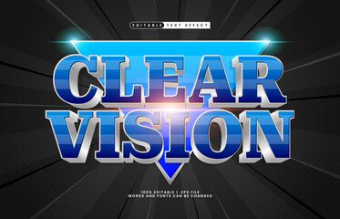 Clear Vision Editable Text Effect - Modern Inspirational Typography for Poster, Logo, and Title