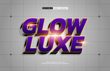 Glow Luxe Editable Text Effect - Luxury Shiny Typography for Logo, Poster, and Title