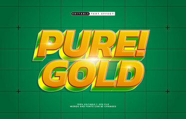 Pure Gold Editable Text Effect - Luxury Shiny Typography for Logo, Poster, and Title