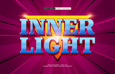 Inner Light Editable Text Effect - Modern Inspirational Typography for Poster, Logo, and Title