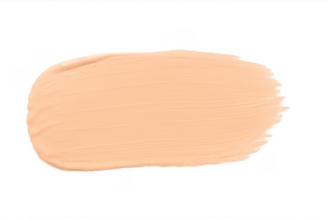 Cosmetic foundation creamy smear swatch on transparent background