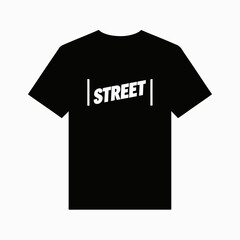 Street logo t-shirt design vector illustration